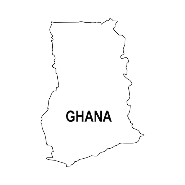 Mappa del paese del Ghana