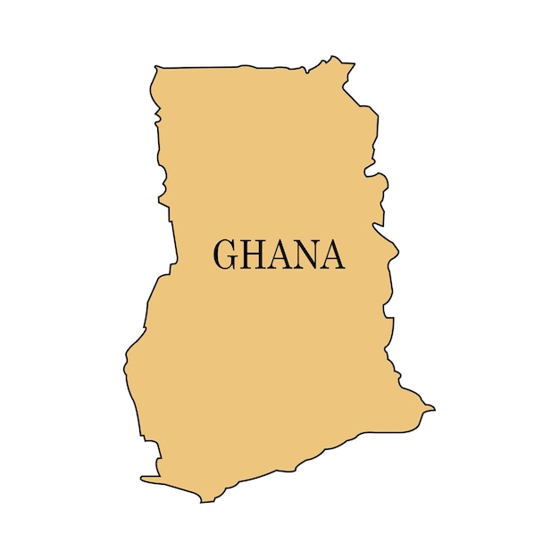 Mappa del paese del Ghana