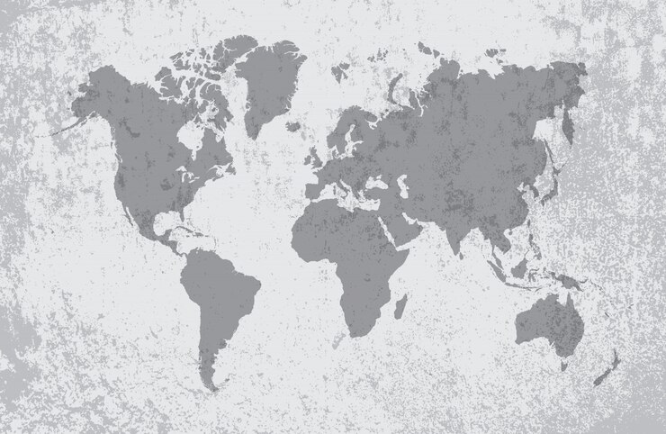 Vettore mappa del vecchio mondo sporco