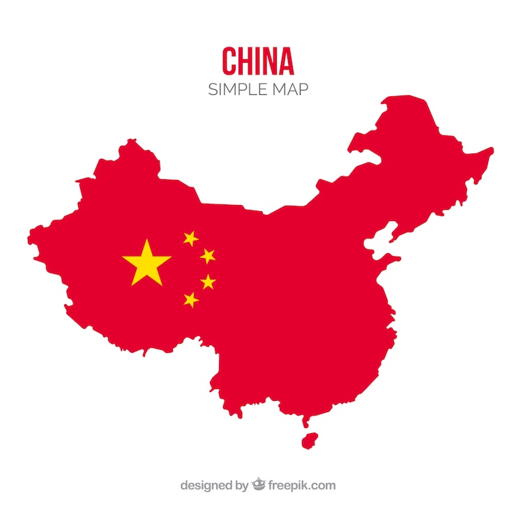 Vettore mappa della cina