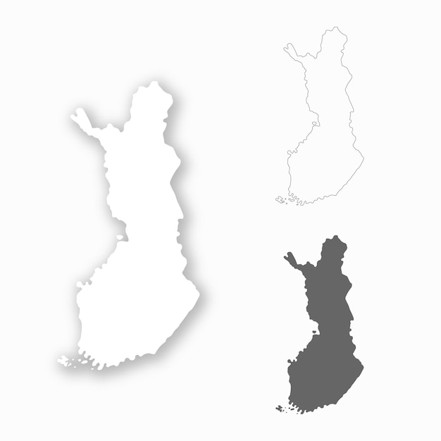 Mappa della Finlandia impostata per un design facile da modificare