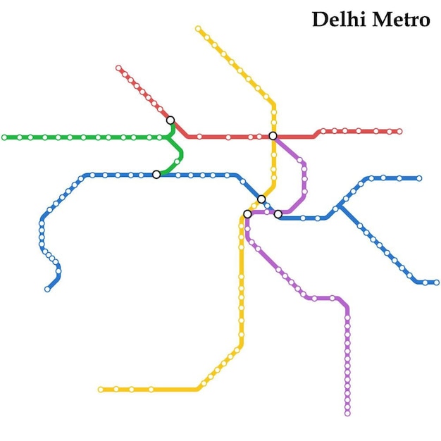 Mappa della metropolitana di Delhi