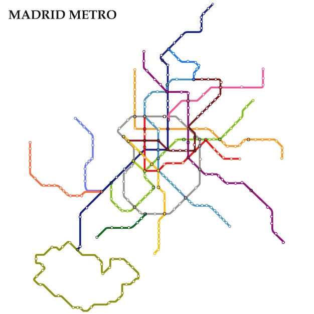 Mappa della metropolitana di Madrid