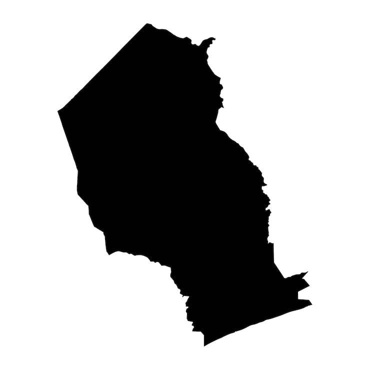 Vettore mappa della provincia di gaza divisione amministrativa del mozambico illustrazione vettoriale