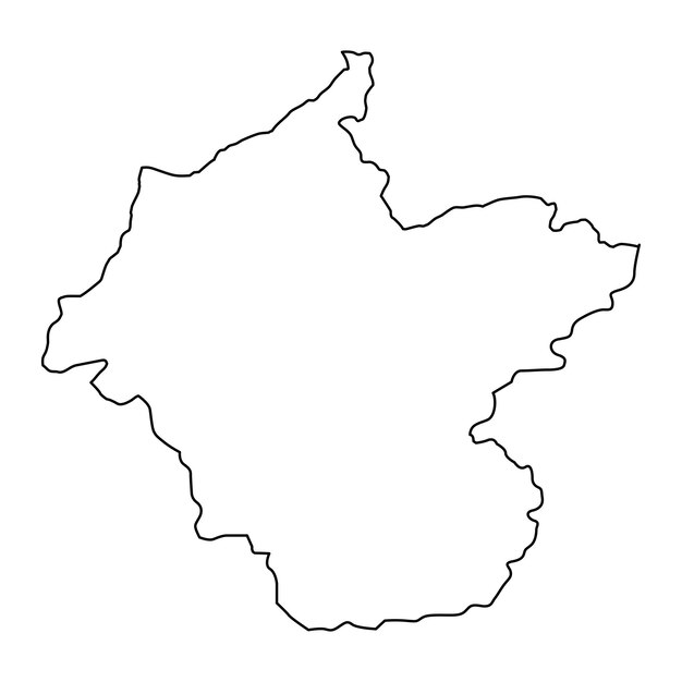 Mappa della provincia di Luang Namtha divisione amministrativa della Repubblica Democratica Popolare Lao illustrazione vettoriale