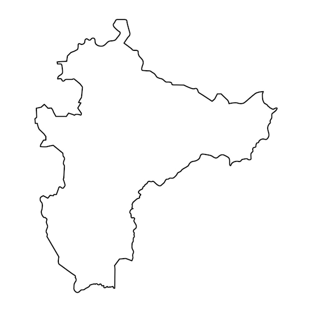 Mappa della regione dei popoli dell'Etiopia sud-occidentale divisione amministrativa dell'Ethiopia illustrazione vettoriale