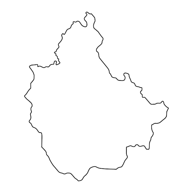 Mappa della regione statistica di Skopje divisione amministrativa della Macedonia del Nord illustrazione vettoriale