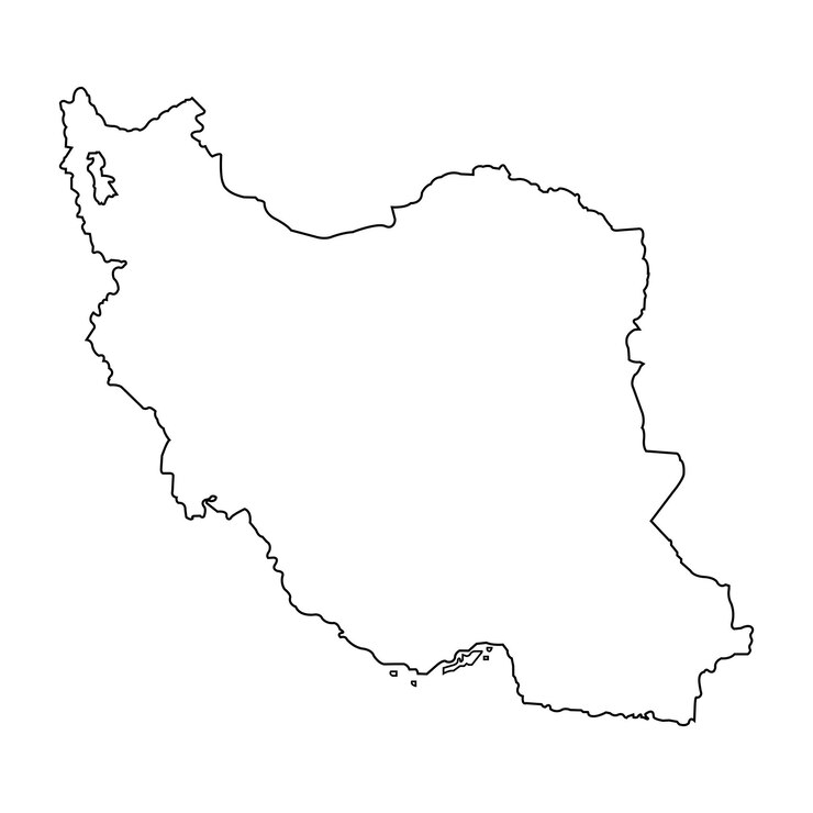 Vettore mappa della repubblica dell'iran