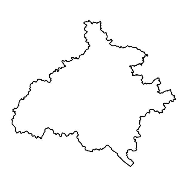 Mappa della Slovenia centrale regione della Slovenia Illustrazione vettoriale