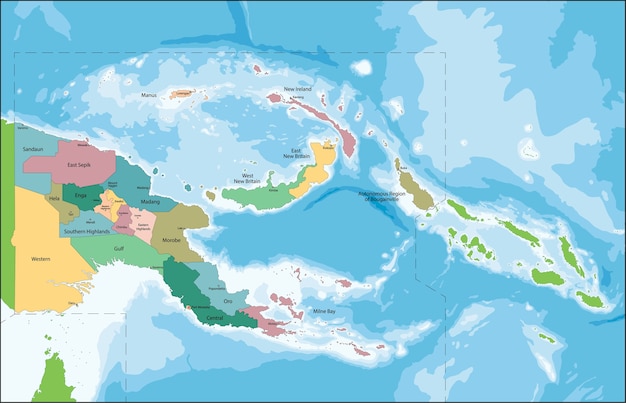 Mappa di Papua Nuova Guinea