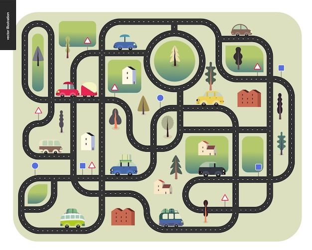 Mappa stradale urbana