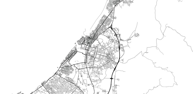 Mappa urbana vettoriale della città di ras alkhaimah emirati arabi uniti