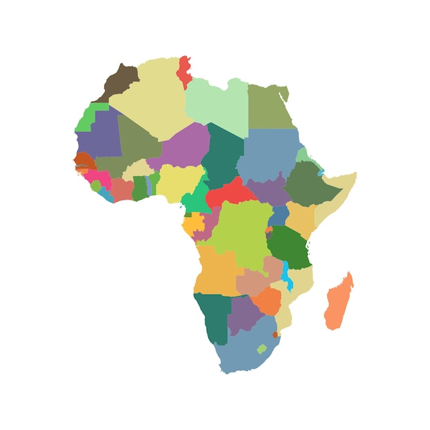 Mappa vettoriale dell'Africa