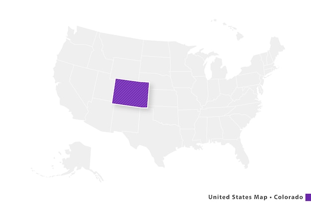 mappe stati uniti, colorado