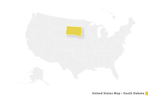 mappe stati uniti, sud dakota