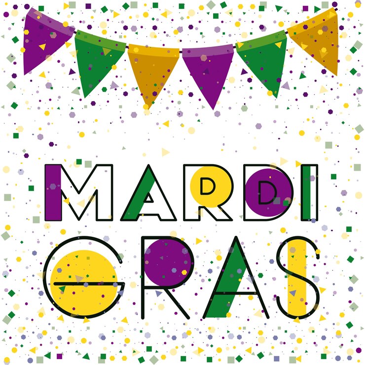 Vettore mardi gras sfondo colorato