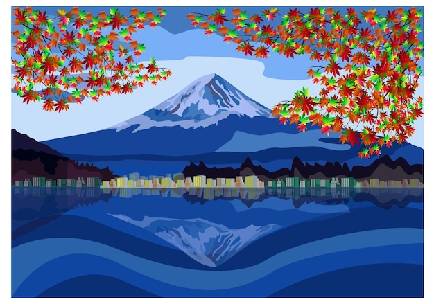 mare congedo Mountain Illustrazioni vettoriali Design elemento arte vernice acquerello vettore