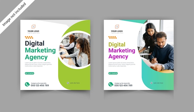 marketing aziendale digitale social media post vettoriale template aziendale aziendale annunci social media