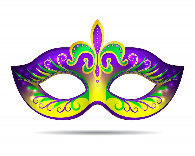 Vettore maschera mardi gras