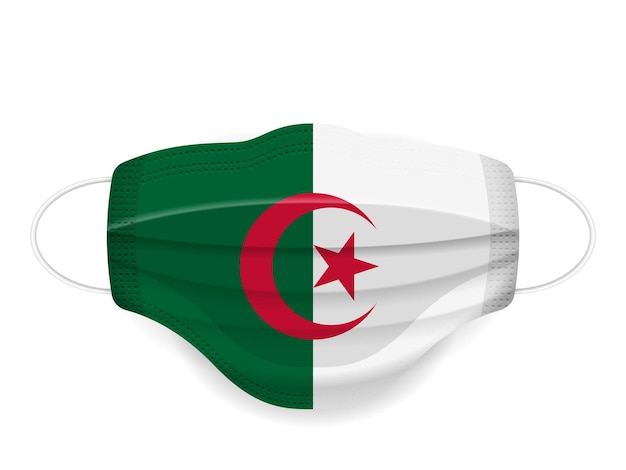 Maschera medica bandiera algerina