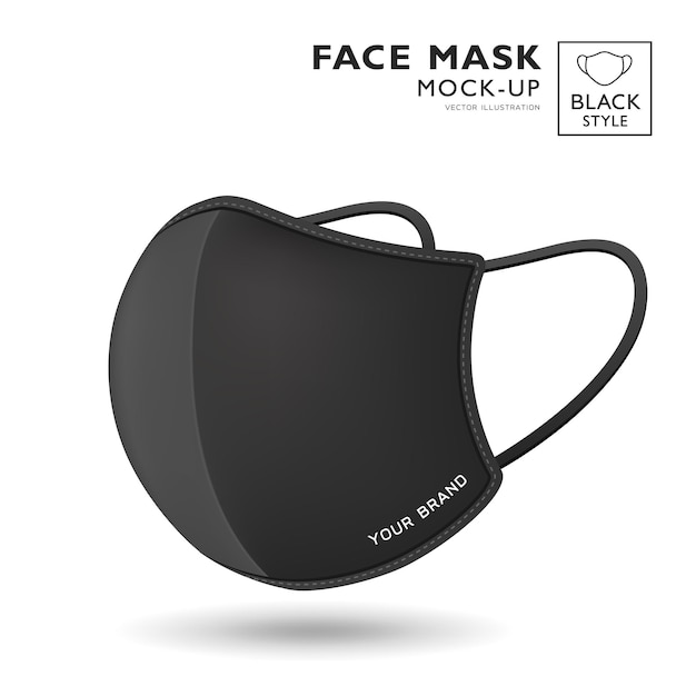 Maschera viso in tessuto colore nero