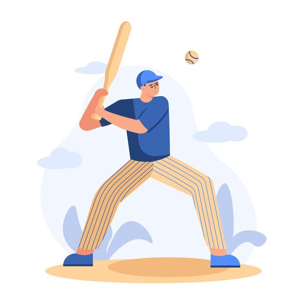 Maschio che gioca a baseball Sport e stile di vita sano