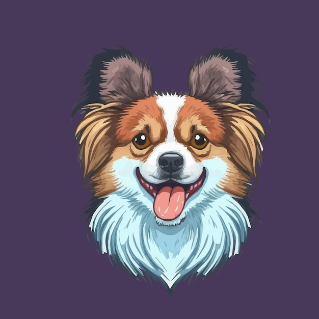 Mascotte del personaggio del logo del cucciolo sorridente del cane del fumetto fresco