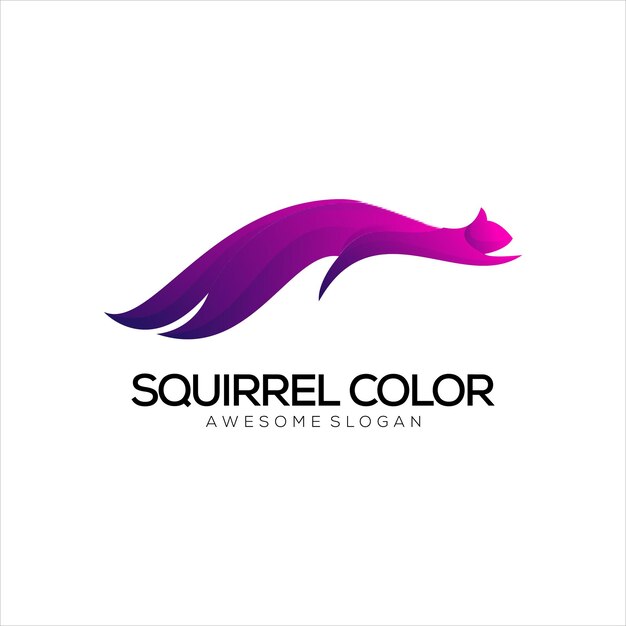 Mascotte scoiattolo logo design colorato