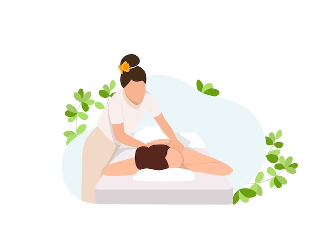 Massaggio alla spa Donna che fa un massaggio