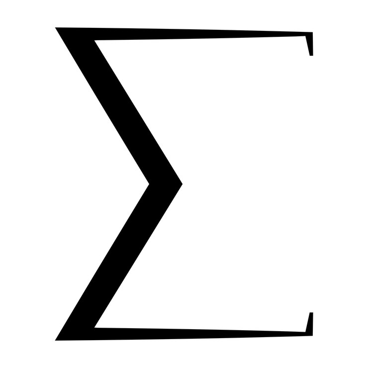 Vettore matematica delle icone sigma