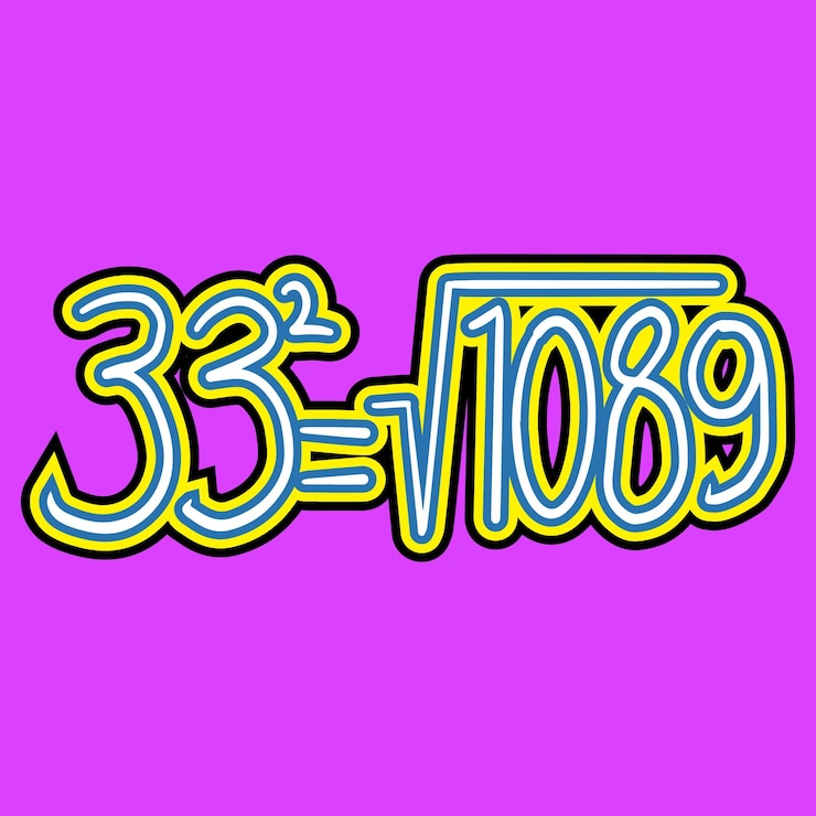 Vettore matematica radici quadrate del numero 33