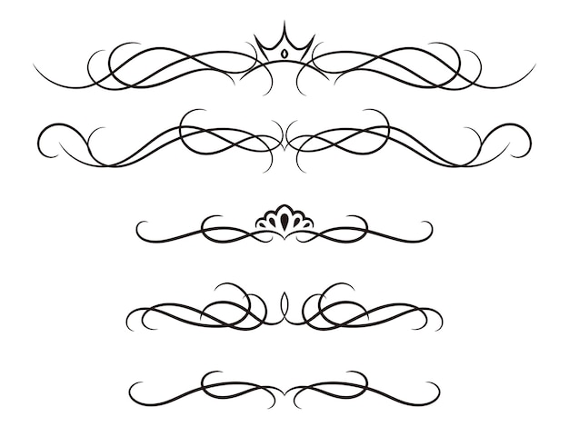 Materiale di cornice monocromatico elegante disegnato con curve lisce
