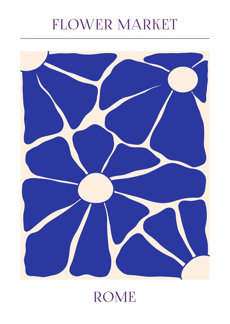 Vettore matisse abstract art flower market poster arte moderna estetica boho decor arte minimalista