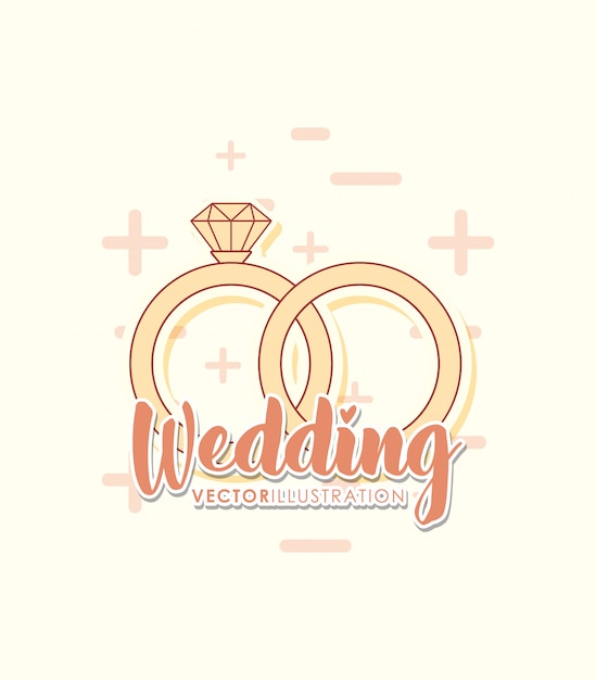 Matrimonio con anelli di fidanzamento