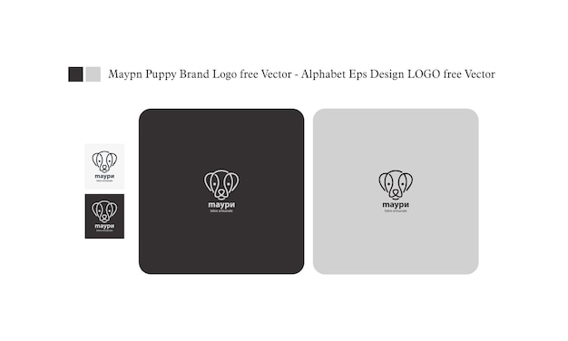 Maypn Puppy Brand Logo alfabeto vettoriale gratuito Eps Design LOGO vettoriale gratuito