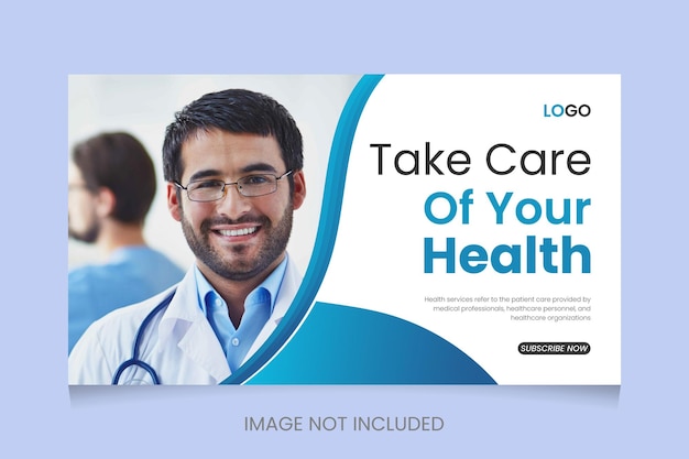 Medical Youtube Thumbnail Design e Social Media Banner Design Template