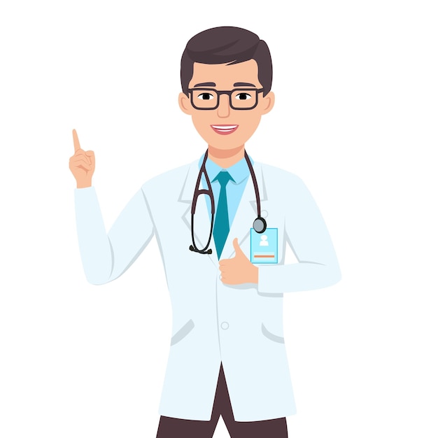 Medici con stetoscopio Gruppo di studenti di medicina o infermieri Illustrazione vettoriale