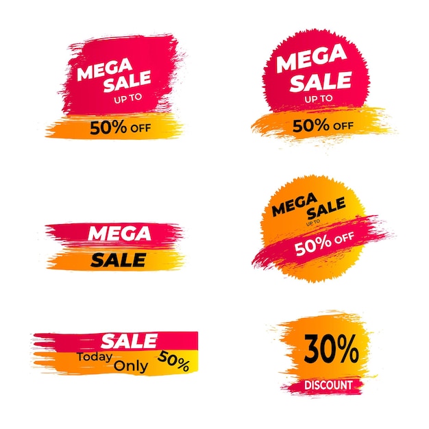 Mega Collezione di etichette di vendita e adesivi a sconto