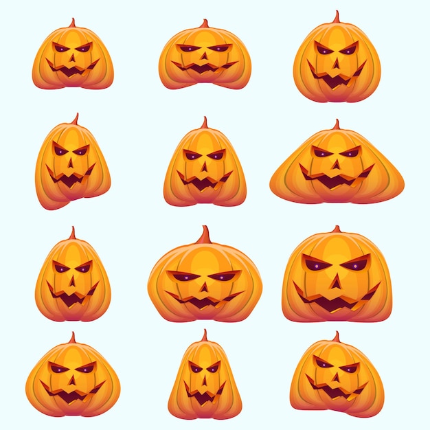 Mega set di zucche di Halloween