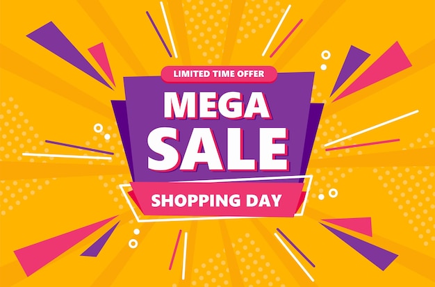 Mega vendita e offerte banner promozionali moderni