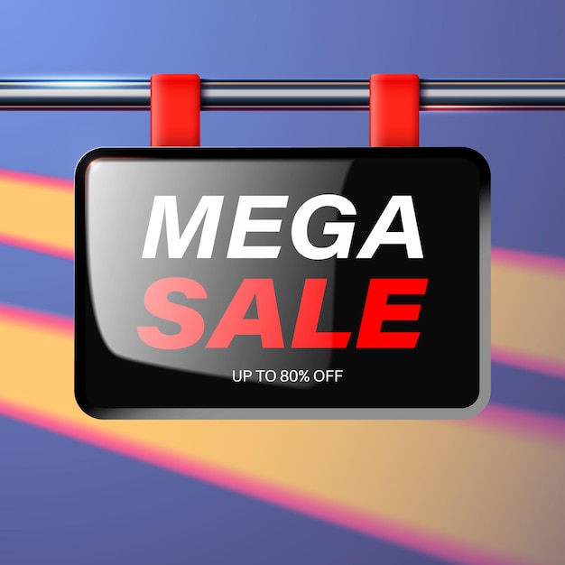 Mega vendita in stile 3D adatta alla promozione del prodotto