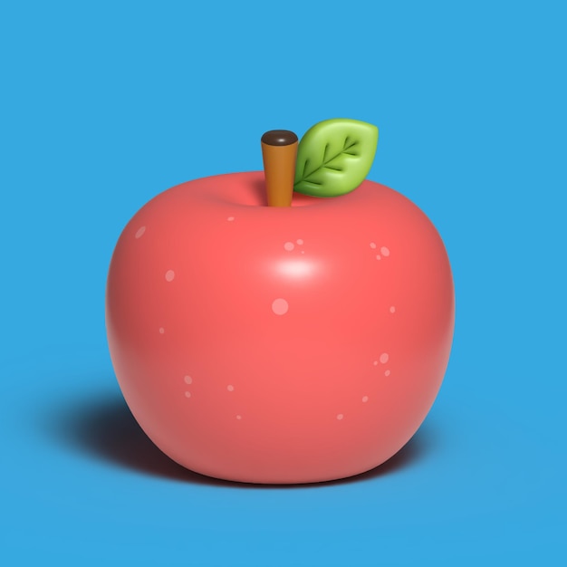 Mela di cartoni animati 3D