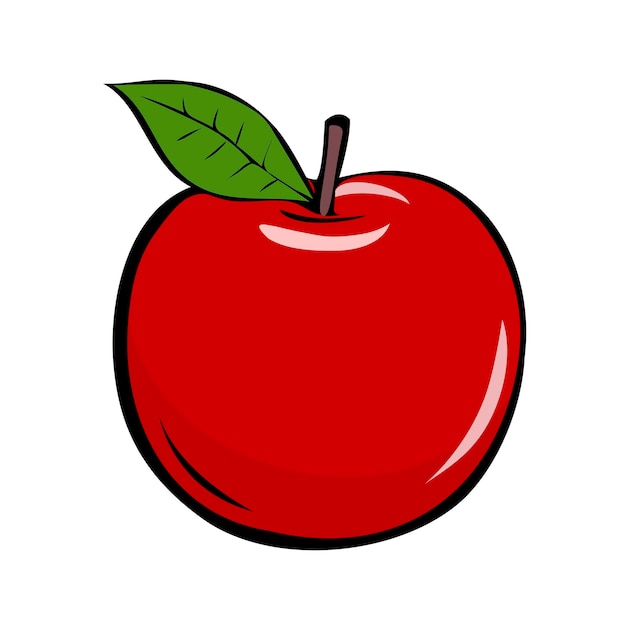 mela rossa isolata su uno sfondo bianco