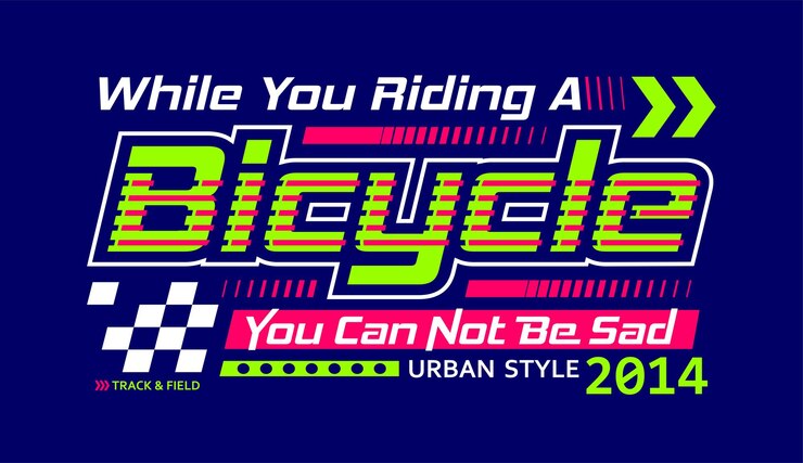 Mentre guidi un tipo di slogan automobilistico motivazionale in bicicletta