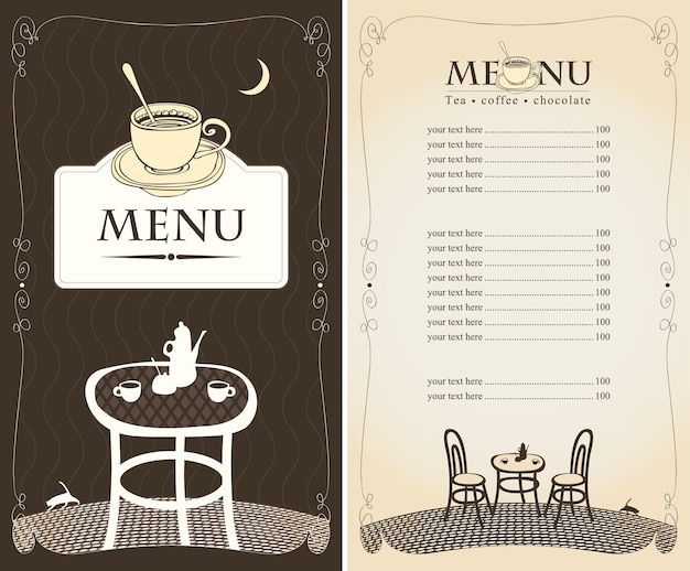 menu del caffè