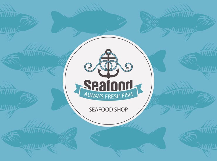 Vettore menu di copertina per un ristorante di frutti di mare