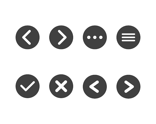 Menu di hamburger icone pulsanti sito web navigazione UI app mobile elementi vettoriali utente icone di interfaccia