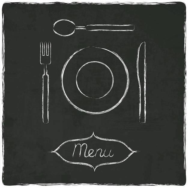 Menu tavola di gesso sfondo vintage