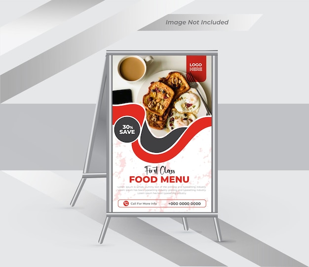 menu una modella di progettazione di cartelli a cornice