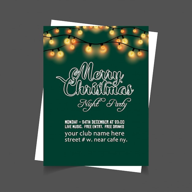 Merry Christmas card con design creativo